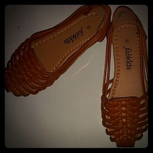 Toddler Girl FabKids "Basket Weave" Flats